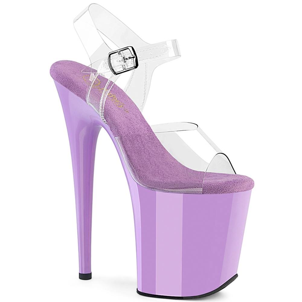 Pleaser - FLAMINGO808 Sandale à bride à la cheville, Pole dance chaussures - Violet Product image